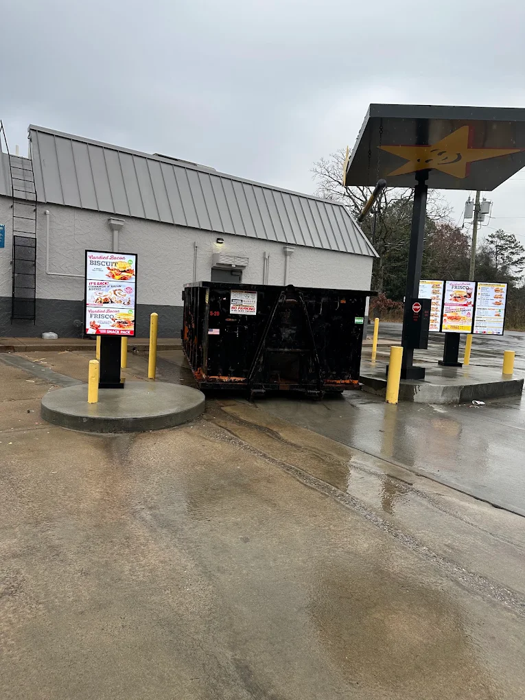 Proudfoot Rolloffs roll-off dumpster at a commercial gas station build in the SC Lakelands