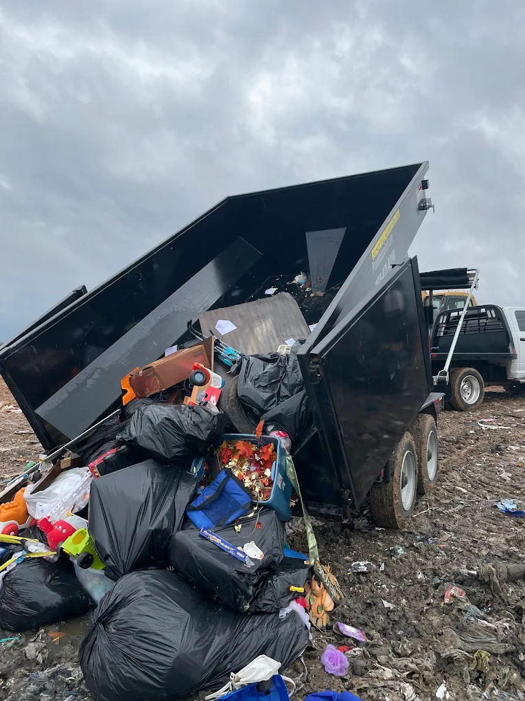 Proudfoot Rolloffs roll-off dumpster filled during a house cleanout in Greenwood, SC