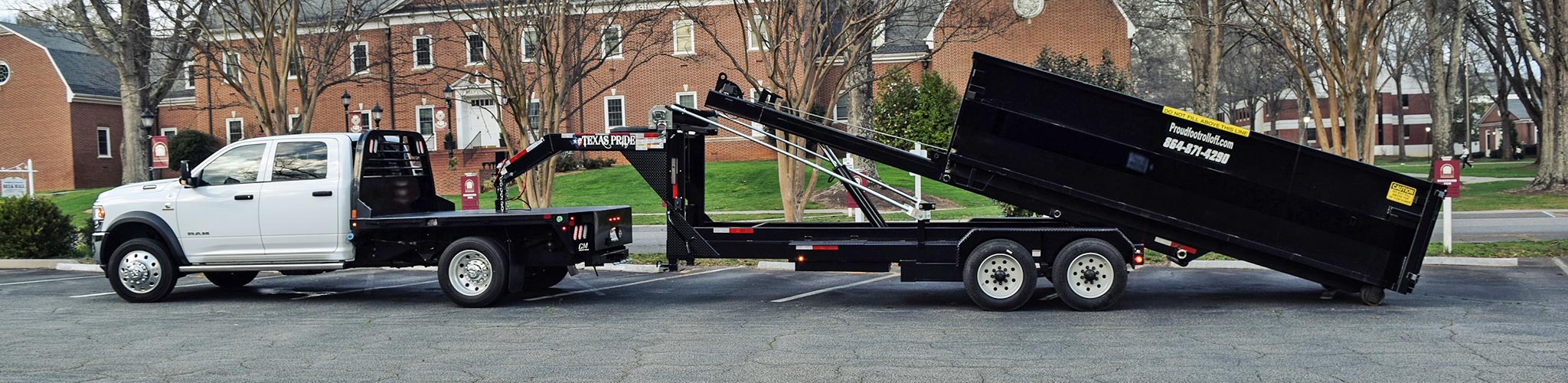 Proudfoot Rolloffs roll-off dumpster and truck serving Clinton, Laurens County, SC